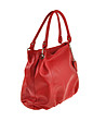 Kожена дамска чанта в Carre в червено-2 снимка
