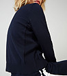 Тъмносин дамски пуловер със знака на зодия Овен-1 снимка