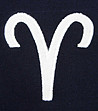 Тъмносин дамски пуловер със знака на зодия Овен-2 снимка