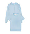 Kомплект от блуза и жилетка от памук и кашмир в светлосиньо Tina-0 снимка