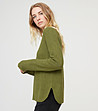Дамски пуловер в цвят маслина Amina-1 снимка