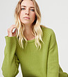 Дамски вълнен зелен пуловер Latoya-2 снимка