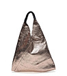 Дамска чанта от естествена кожа в бронзов нюанс Eve-0 снимка