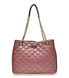 Розова дамска кожена чанта Alex-0 снимка