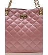Розова дамска кожена чанта Alex-2 снимка