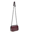Малка дамска чанта от естествена кожа Jemima в цвят бордо-1 снимка