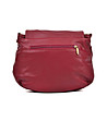 Тъмночервена дамска кожена чанта с пискюл Lotty-1 снимка