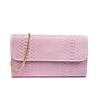 Розова дамска клъч чанта от естествена кожа Lorrain-0 снимка