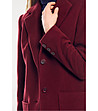 Дамско сако с вълна в цвят бордо Rikita-2 снимка