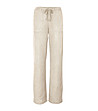 Дамски бежов панталон от лен и памук Tonina за ръст от 160 до 175 см-1 снимка