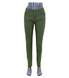 Памучни зелени еластични дамски дънки Alva-0 снимка
