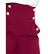 Елегантен дамски панталон в цвят бургунд Elsie-3 снимка
