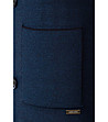Памучна мъжка жилетка в цвят индиго с джобове Topher-3 снимка