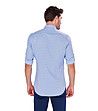 Карирана памучна мъжка риза в сини нюанси Markell-1 снимка