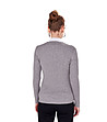 Памучен дамски пуловер в сиво Elisia-1 снимка