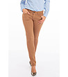 Дамски памучен панталон в цвят коняк Linela-0 снимка