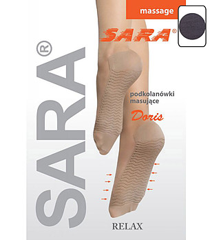 Дамски къси чорапи в цвят графит с масажиращ ефект Doris снимка