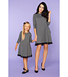 Детска рокля в сив меланж с памук Irosa-2 снимка