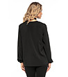 Черна дамска блуза с шал Emala-1 снимка