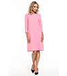 Розова рокля със 7/8 ръкави Elrica-0 снимка