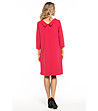 Червена рокля със 7/8 ръкави Elrica-1 снимка
