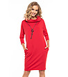 Червена рокля с памук Persy-2 снимка