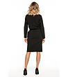 Черна рокля с памук Luisa-1 снимка