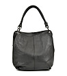 Черна кожена дамска чанта Klea-1 снимка
