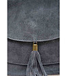Велурена сива дамска чанта Nara-2 снимка
