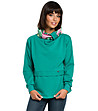 Памучна дамска блуза в зелено Mela-0 снимка