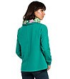 Памучна дамска блуза в зелено Mela-1 снимка