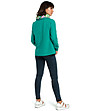 Памучна дамска блуза в зелено Mela-3 снимка