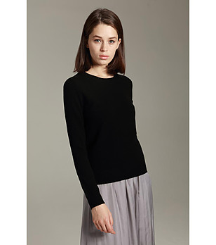 Кашмирен дамски пуловер в черно Millie снимка