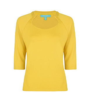 Жълта дамска блуза Gretta снимка