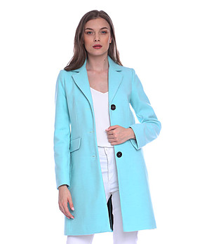 Дамско палто в цвят аква Misha снимка