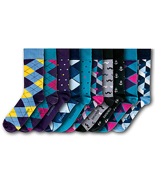 Комплект от 10 чифта мъжки чорапи Kent снимка