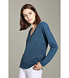 Дамски пуловер в цвят индиго Luisa-2 снимка