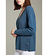 Дамски пуловер в цвят индиго Luisa-3 снимка