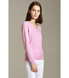 Кашмирен дамски розов пуловер Alda-2 снимка