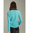 Кашмирен дамски пуловер в цвят аква Alda-1 снимка