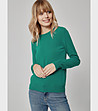 Кашмирен дамски пуловер в синьо-зелен нюанс Millie-0 снимка