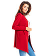 Червена дамска жилетка с памук Zefira-4 снимка
