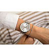 Комплект от дамски часовник и гривна в сребристо Abra-1 снимка