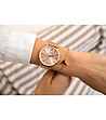 Комплект от дамски часовник и гривна в розово-златисто Dee-1 снимка