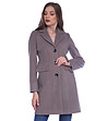 Дамско палто в кафяв нюанс Misha с вълна-2 снимка
