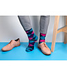Комплект от 2 чифта мъжки чорапи в синьо и циклама Bracknell -1 снимка