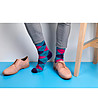 Комплект от 2 чифта мъжки чорапи в синьо и циклама Bracknell-2 снимка