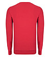 Червен памучен мъжки пуловер с ромбоидни мотиви Smilax-1 снимка
