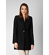 Дамско черно палто с вълна и кашмир Fiola-0 снимка