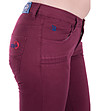 Дамски памучен панталон Cherry в цвят бордо-4 снимка